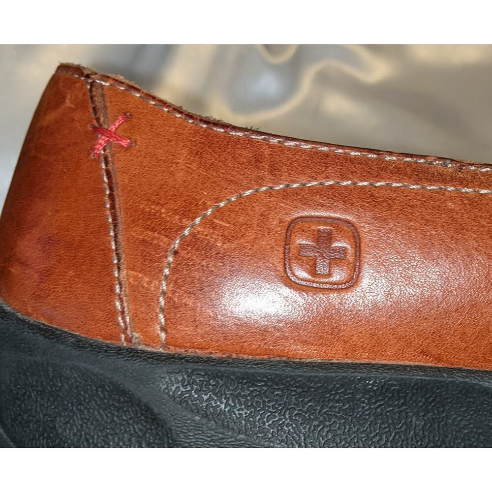 Wenger Swiss Supreme Quality Hiking Mocs Full Grain Leather Brown Size 12 GUC - Picture 10 of 11